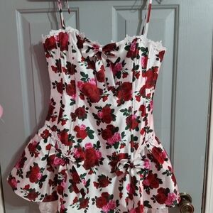 Sugar Thrillz White and Pink Corset Dress